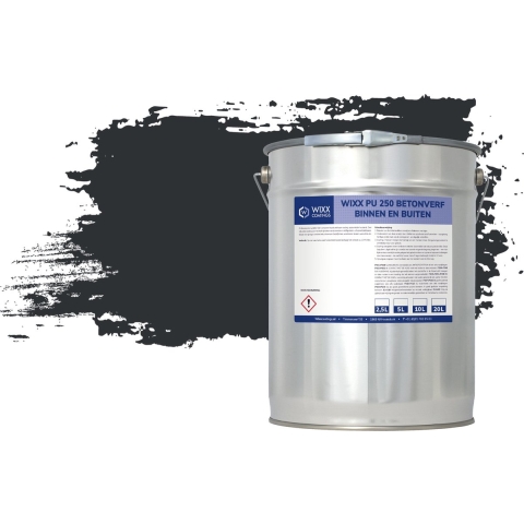 Wixx PU 250 Betonverf Buiten en Binnen RAL 7021 | Zwartgrijs 10L