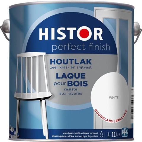 Histor Perfect Finish Houtlak Hoogglans RAL 7016 | Antracietgrijs 2.25L