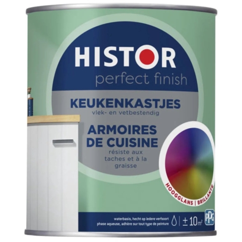 Histor Perfect Finish Keukenkastjes Hoogglans RAL 7021 | Zwartgrijs 1.5L