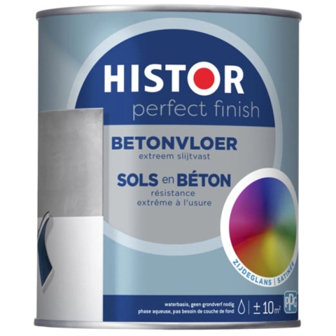 Histor Perfect Finish Betonvloer Zijdeglans RAL 9010 | Zuiver Wit 2.5L