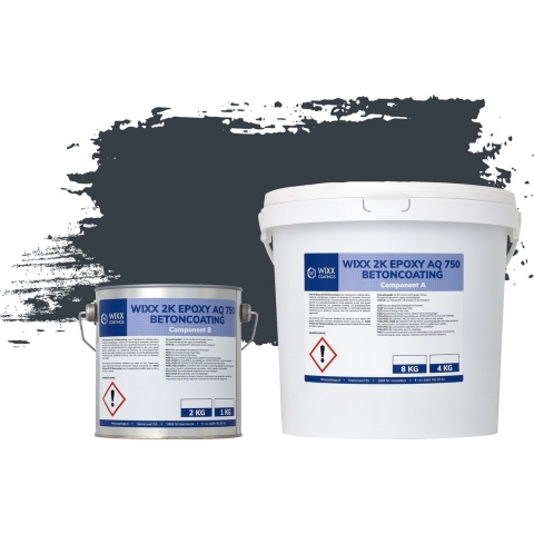 Wixx 2K Epoxy AQ 750 Betoncoating RAL 7016 | Antracietgrijs