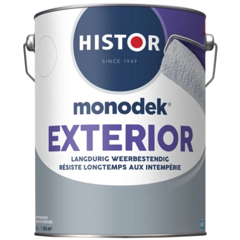 Histor Monodek Exterior Muurverf Mat RAL 9010 | Zuiver Wit 5L