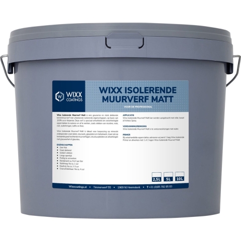 Wixx Isolerende Muurverf Matt RAL 9001 | Crèmewit 5L