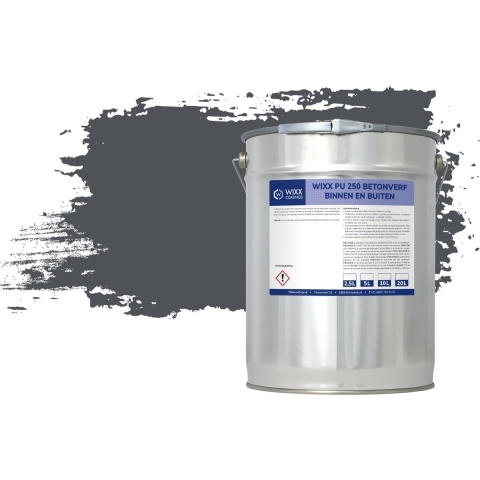 Wixx PU 250 Betonverf Buiten en Binnen RAL 7015 | Leigrijs 2.5L