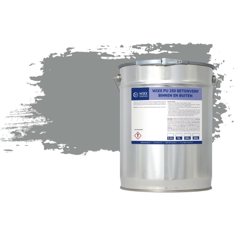 Wixx PU 250 Betonverf Buiten en Binnen RAL 7042 | Verkeersgrijs A 20L