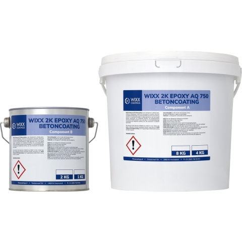 Wixx 2K Epoxy AQ 750 Betoncoating RAL 7032 | Kiezelgrijs