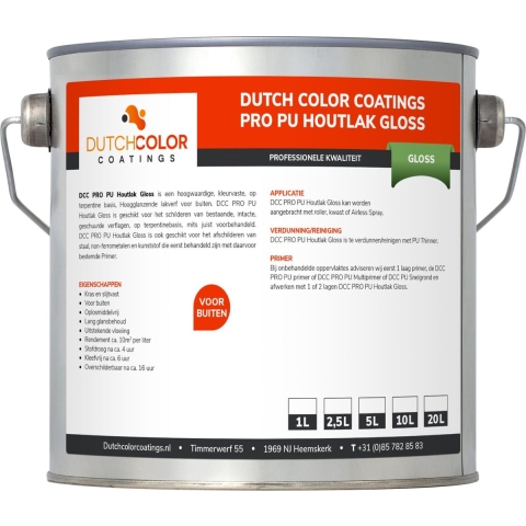 DCC PRO PU Houtlak Gloss RAL 9010 | Zuiver Wit 2.5L