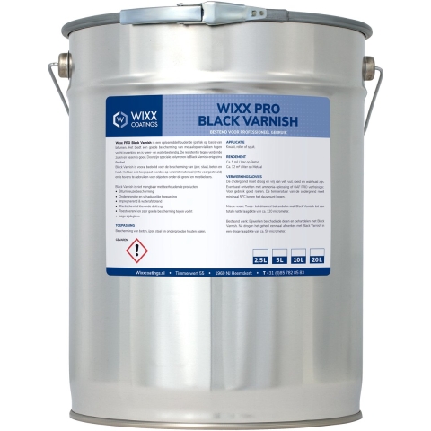 Wixx PRO Black Varnish Zwart 2.5L