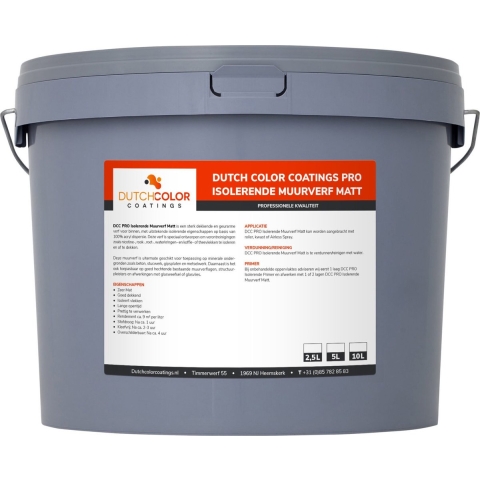 DCC PRO Isolerende Muurverf Matt RAL 9010 | Zuiver Wit 2.5L