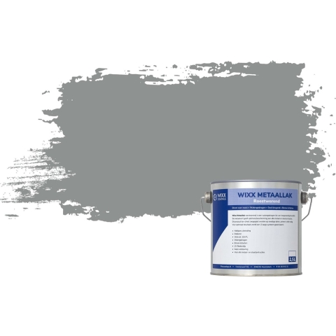 Wixx Aqua Metaallak Roestwerend RAL 7042 | Verkeersgrijs A 5L