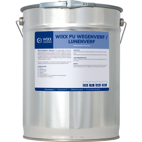 Wixx PU Wegenverf Lijnenverf RAL 9016 | Verkeerswit 10L