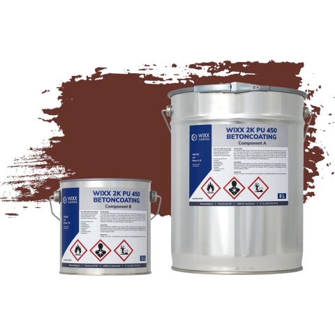 Wixx 2K PU 450 Betoncoating RAL 8012 | Roodbruin 5L