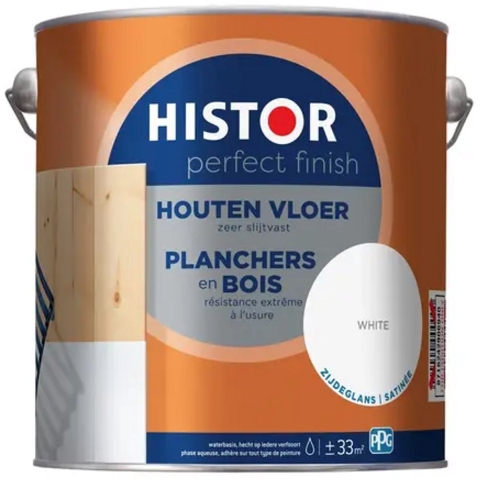 Histor Perfect Finish Houten Vloer Zijdeglans RAL 7016 | Antracietgrijs 2.5L