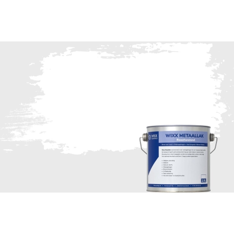 Wixx Aqua Metaallak Roestwerend Wit 2.5L