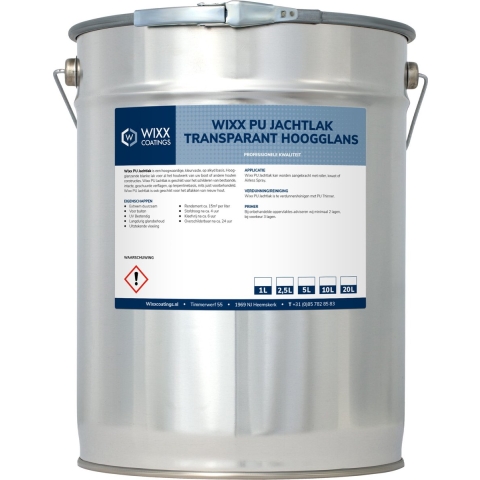 Wixx PU Jachtlak Transparant Hoogglans 1L