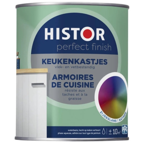 Histor Perfect Finish Keukenkastjes Zijdeglans RAL 9010 | Zuiver Wit 1.5L