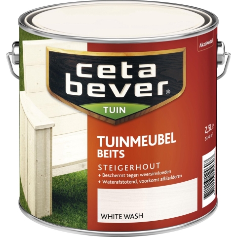 CetaBever Steigerhoutbeits Whitewash 5L