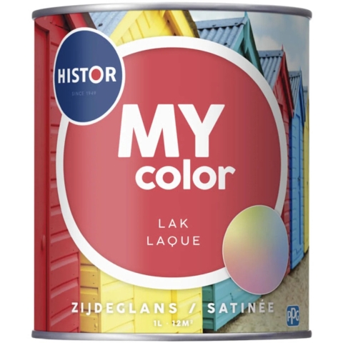 Histor MY color Lak Zijdeglans RAL 7021 | Zwartgrijs 1L