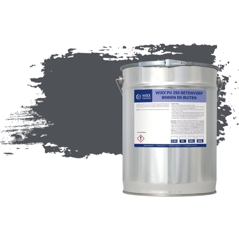 Wixx PU 250 Betonverf Buiten en Binnen RAL 7015 | Leigrijs 10L