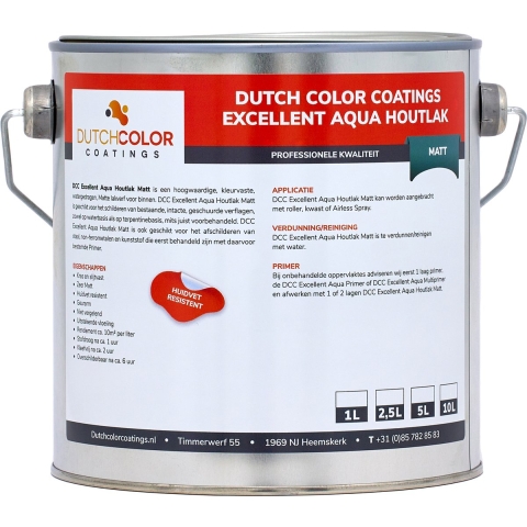 DCC Excellent Aqua Houtlak Matt RAL 9010 | Zuiver Wit 1L