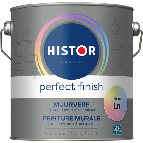 Histor Perfect Finish Muurverf Reinigbaar Matt RAL 9002 | Grijswit 5L