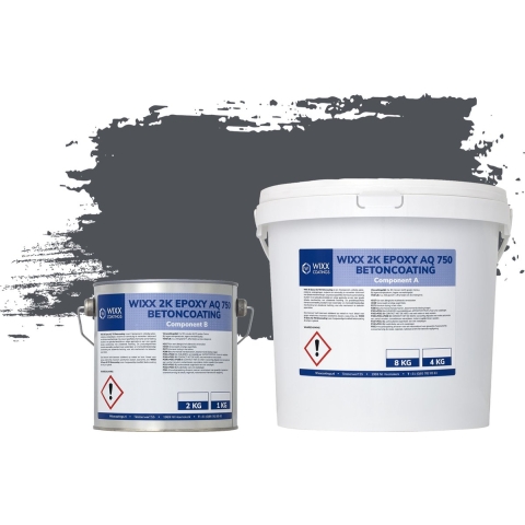 Wixx 2K Epoxy AQ 750 Betoncoating RAL 7015 | Leigrijs