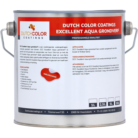 DCC Excellent Aqua Grondverf RAL 9016 | Verkeerswit 5L