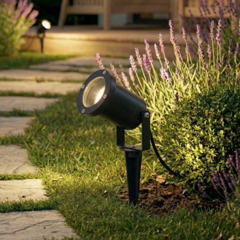 Lindby - Nielas prikspots, antraciet, stekker, set van 3