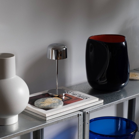 Lucande - Quill LED tafellamp, CCT, chroom, dimbaar