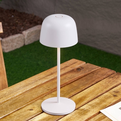 Lindby - Arietty LED tafellamp, IP65, 27 cm, dimbaar, wit
