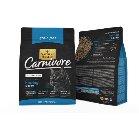 Natural Health graanvrij kattenvoer Adult Carnivore Fish&Beans 10 kg