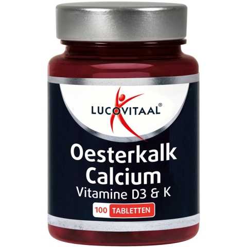 2+3 gratis: 2x Lucovitaal Oesterkalk Calcium Vitamine D3&K 100 tabletten