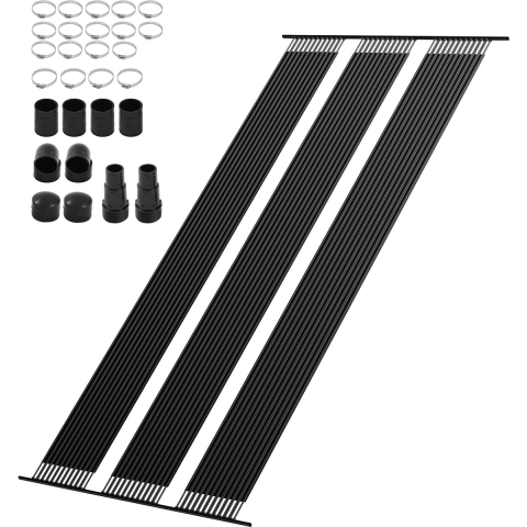 VEVOR Solar Collector Pool Heater, 1235x7340 mm HDPE zwembadverwarmingssysteem, met complete accessoires, zonnepaneel voor zwembaden, verhoogt de watertemperatuur, voor bovengrondse en ingegraven zwembaden