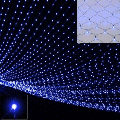 Kerstverlichting Net Blauw 160 LED 200x150cm