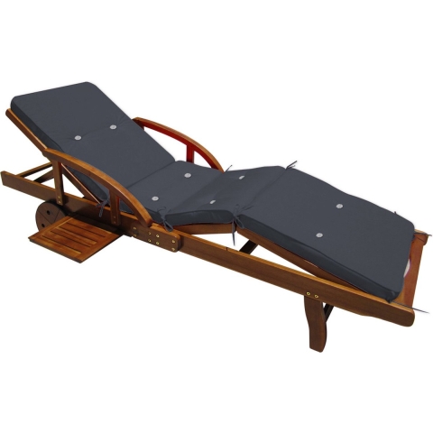 Ligbedkussen Antraciet 195x55x5cm