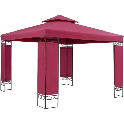 Paviljoen Lorca Bordeauxviolet 3x3m UV-bescherming 50+