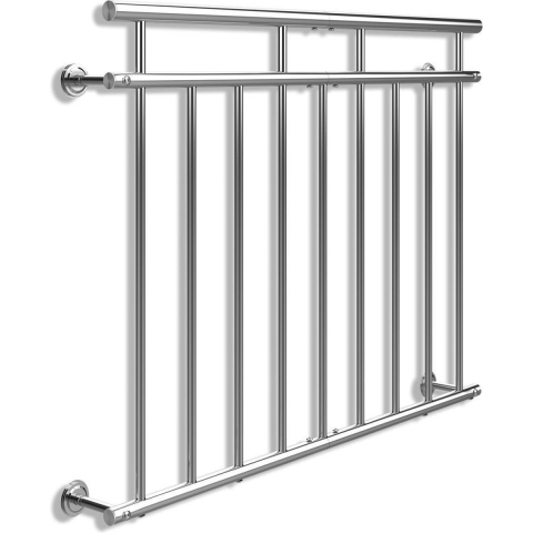 Balkonhek RVS 90x128cm