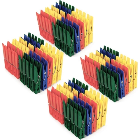 Wasknijpers 200 stuks Gekleurd Kunststof