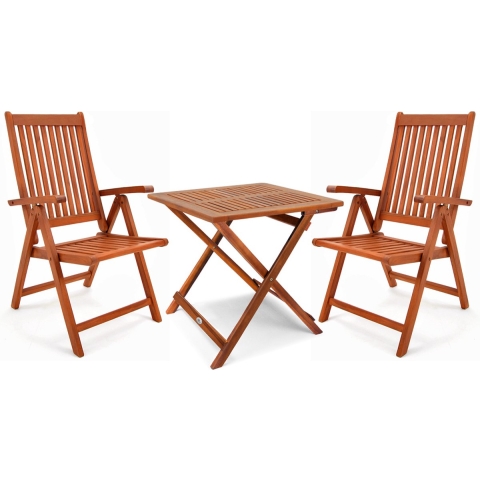 Tuinset Moreno 3-delig Eucalyptushout FSC®-gecertificeerd