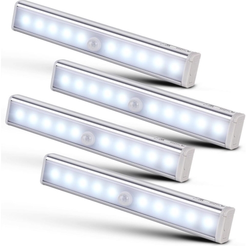 LED-onderbouwverlichting Set van 4 incl Bewegingssensor