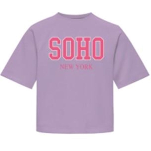 Kids Only T-Shirt - KogDitta - Orchid Bloom/Soho New York/Tijger - Kids Only - 13-14 jaar (158-164) - T-Shirts