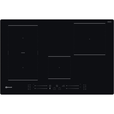 BAUKNECHT BS2677CAL - Inductiekookplaat - 4 zones 1 Flexi Duo RVS