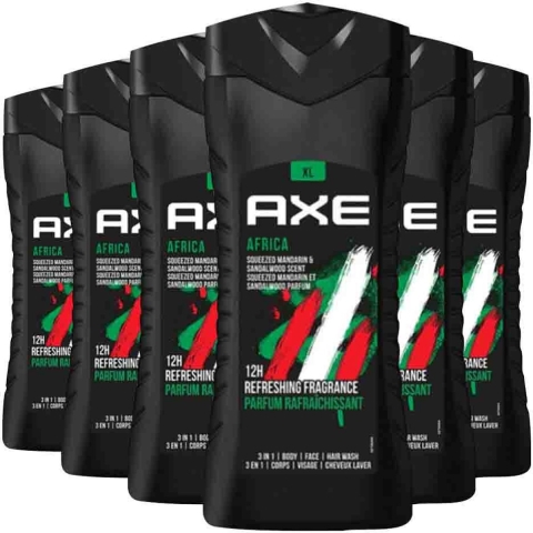 6x Axe Douchegel Africa 400 ml