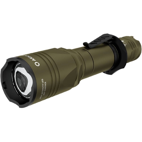 ArmyTek Dobermann Pro Magnet USB Olive Warm Zaklamp werkt op een accu LED Met handlus, Met holster 1400 lm 164 g