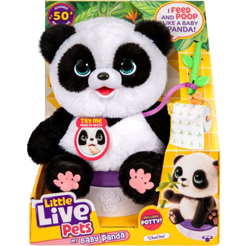 Little Live Pets - My Baby Panda Chuchu - Interactieve knuffelpanda - Meer dan 50 geluiden