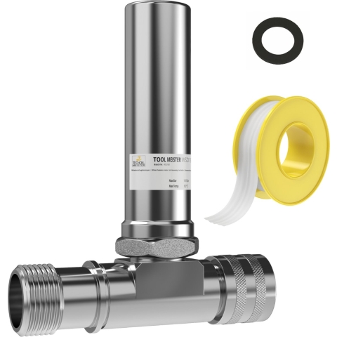 Tool Meister WSD18 - Waterslagdemper 1/2 - Met T-stuk en Afdichtingstape - Verchroomd