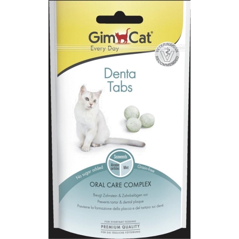 Gimcat Denta Tabs - Kattensnack - 40 g