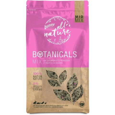Bunny Nature Botanicals Konijnensnack Weegbree - Rozenbloesem 120 gr