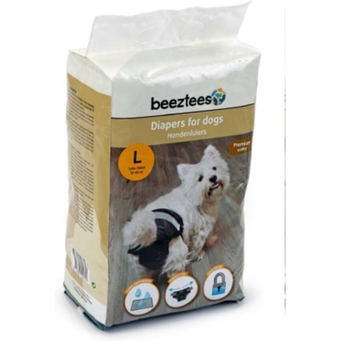 Beeztees - Hondenluier - Zwart - L - 10ST