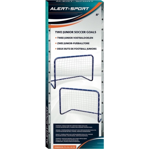 Alert Sport Mini Doelen 76x56x45 cm 2 Stuks Blauw/Wit